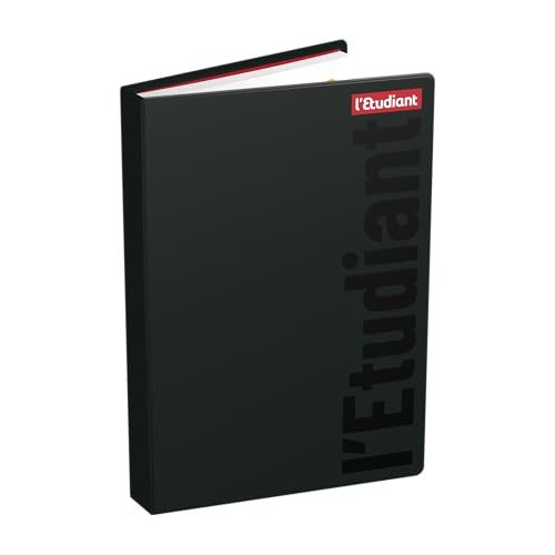 L'ETUDIANT Agenda Scolaire 2025 2026 Couverture PVC 12X18cm journalier - Noir