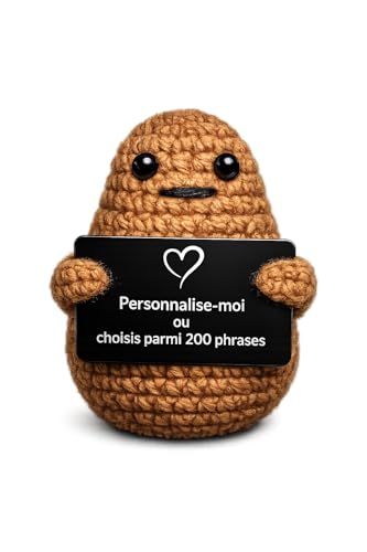 France Design Patate Personnalisable - Positive en Français - Cadeau Original - Entreprise Française de Nancy - Idéale pour Cadeau collègue, Couple, Saint Valentin, noël, fêtes des mères et pères.