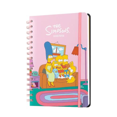 Grupo Erik - Agenda Scolaire Semainier 2025 2026 Les Simpson - Agenda 2025 2026 A5, Papeterie Ado, Fournitures Scolaires
